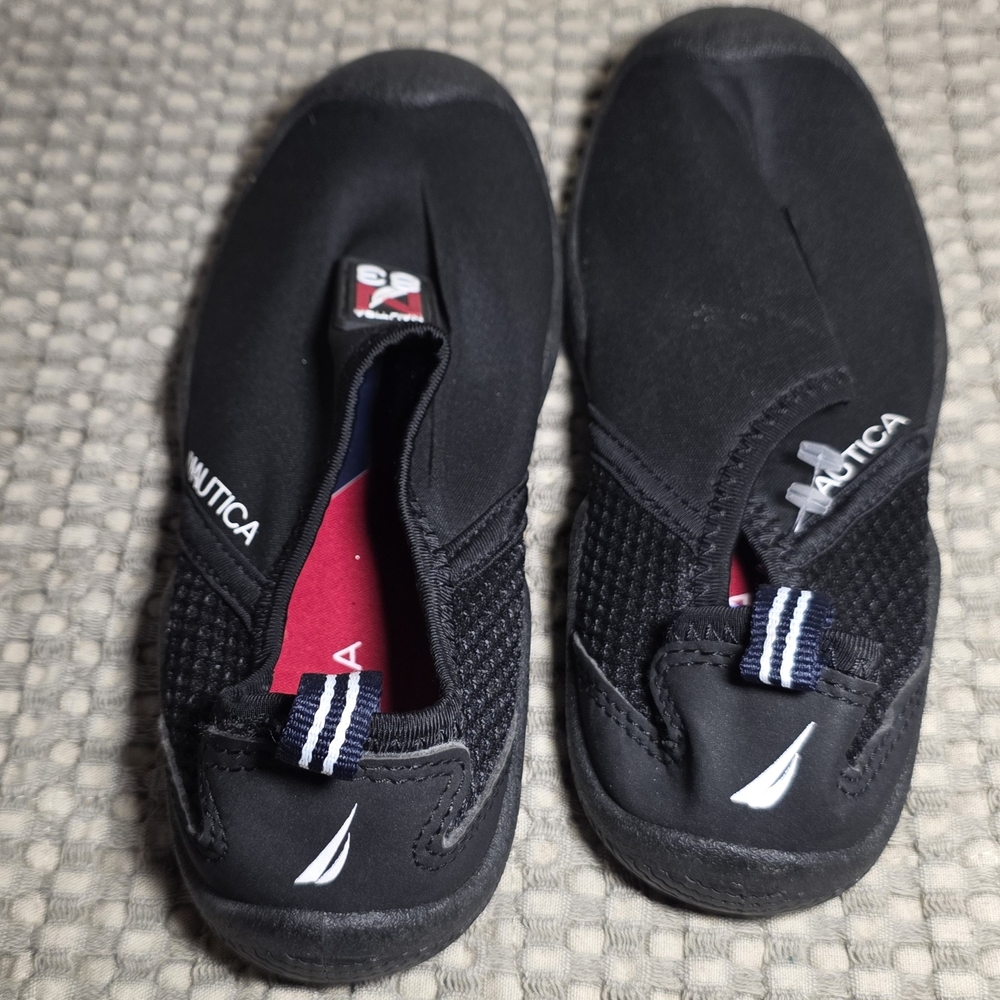 Nautica Black Swim Shoes with Red Accents - Picture 3 of 3